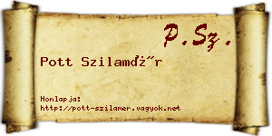 Pott Szilamér névjegykártya